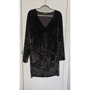 Forever 21 Plus Black V-Neck Mini Dress LongSleeve